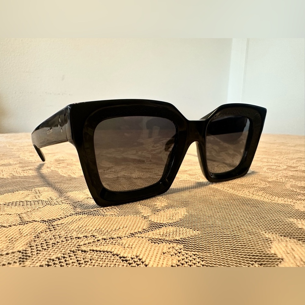 Celine Black Square Oversized Sunglasses with Gradient Lenses - Picture 3 of 5